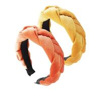 2 Stück Geflochtene Stirnbänder, Samt-Stirnbänder, Retro-Stirnbänder, Modische Und Einfache Stirnbänder, Haar-Accessoires, Damen-Haar-Accessoires