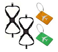 2 Stück Gepäckgurte, 2 Stück Gepäckanhänger, Gepäckbefestigungsgurte, Gummibänder Für Koffer, Elastische Gummibänder