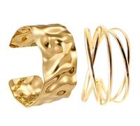 2 Stück Goldarmbänder Für Damen, Einfache Armbänder, Exquisite Armbänder, Verstellbare Armbänder, Trendige Accessoires, Modische Und Vielseitige Armbänder, Bekleidungsaccessoires