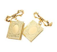 2 Stück Goldene Schmetterling Brosche aus Legierung mit Fotoeinlage | Kleidung und Canvas Taschen, Leicht und Stabil, für Tägliche Nutzung und Treffen