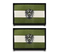 2 Stück Grün Österreich Lustige Patch Abnehmbare Aufnäher mit Nylon Taktische Flagge Patch Applikation für Baseballkappe Taschen Jacke Rucksäcke Draussen Weste Kleidung