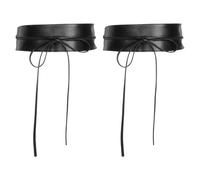 2 Stück Gürtel Für Damen, Ledergürtel Für Damen, Schwarze Breite Gürtel, Elastische Breite Gürtel, Taillenwickelgürtel, Breite Gürtel Für Damenkleider, Korsettgürtel, Piraten-Accessoires Für Damen