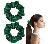 2 Stück Haargummi Seide MäDchen Haarband Seiden Scrunchies Seiden Haargummi Damen Haarschmuck Klein Silk Haargummis Haare DüNn Samt Kknekki Accessories HaarbäNder Invisibobble Scrunchie Haarklammer