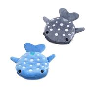 2 Stück Hai-Geldbörse, Süße Kleine Plüsch-Geldbörse, Kinder-Cartoon-Hai-Kleintasche, Interessante Münzbörse, Aufbewahrungstasche Für Kleine Gegenstände