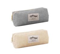 2 Stück Haifischmuster Schreibwarenbeutel, Süße Bleistiftbeutel, Kreativer Bleistiftbeutel, Cord -Bleistiftbeutel, Studentische Schreibwaren.