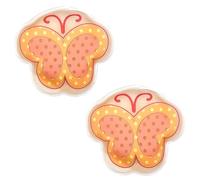 2 Stück Handwärmer, wiederverwendbare Taschen-Handwärmer, PVC-Handwärmer für kalte Tage, Wandern, Outdoor-Abende im Herbst und Winter (Orange Schmetterling)
