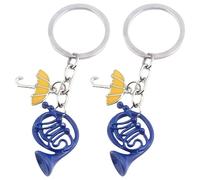 2 Stück Hornförmige Schlüsselanhänger, Retro-Schlüsselanhänger, Dekorative Metallanhänger, Kreative Schlüsselanhänger, Auto-Schlüsselanhänger