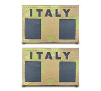 2 Stück Italien Reflektierende Armee Grün Abzeichen Flagge Patch Hook & Loop Nylon Stickerei Lustiger Taktische Militärisch Aufnäher Applikation Patch für Rucksäcke Weste Kleidung Hut Jacke Jeans