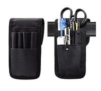 2 Stück KATOLK Gürtel-Stifthalter, multifunktional, verstellbar, Taktische Bleistifttasche, abnehmbare Militär-Bleistifthülle, kann Stifte, Lineale und Scheren (schwarz)