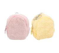 2 Stück Kawaii Kleiner Plüsch Geldbörse mit Schlüsselanhänger | Metall und Plüsch, Weich mit Cartoon Stil, für Schlüssel und Lippenstift, Leicht Am Rucksack