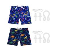 2 Stück Kinder-Badehose, Ausgestattet Mit 2 Nasenklammern Und 2 Paar Ohrstöpseln, Niedliche Cartoon-Badehose, Elastische Badehose, Schwimmausrüstung