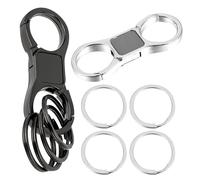 2 Stück Kreative Metall-Schlüsselanhänger, Herren-Schlüsselanhänger, Auto-Schlüsselanhänger, Abnehmbare Schlüsselanhänger, DIY-Schlüsselanhänger-Materialien, Schnellverschluss-Schlüsselanhänger