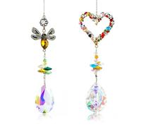 2 Stück Kristallanhänger, Bunte Anhänger, Wassertropfenanhänger, Exquisite Modeanhänger, Gartenhandwerksanhänger