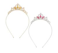 2 Stück Kronen-Stirnbänder, Strass-Stirnbänder, Funkelnde Stirnbänder, Party-Dress-Up-Haarschmuck, Mädchen-Haarschmuck