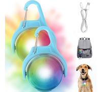 2 Stück LED Leuchtanhänger Hund, Blinklicht Schulranzen Sicherheitslicht USB Aufladbar 4 Modi, Reflektoren Kinder Licht Anhänger für Wandern Laufen Joggen Haustier Rucksack Kleidung
