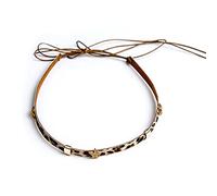 2 Stück Leopardenmuster PU-Leder dekoratives Band für Strohhut Strandkappe