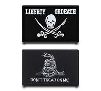 2 Stück"Liberty Or Death/Don't Tread On Me"Lustige Patch Abnehmbare Aufnäher mit Nylon Applikation Taktisch Militär Patch für Jacke Weste Stickereibänder Rucksäcke Kleidung Taschen Abzeichen