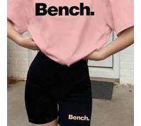 2 Stück Mädchen Soft Casual Set, "Bench." Buchstaben Grafik T-Shirt, passende Radlerhose, für leichte Ausflüge, Campus Alltag, Sommertragen