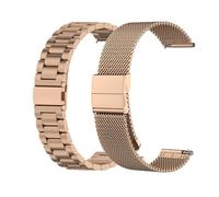 2 Stück Metallarmband Kompatibel mit Withings ScanWatch 2 38mm Armbänder, 18mm Mesh Gewebte Edelstahl Uhrenarmband und Solid Metall Armband Ersatzarmband Damen Herren