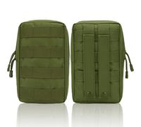 2 Stück Molle Taktische Hüfttaschen, 21x11.5x6 cm Molle Tasche Klein, Taktische Tasche, Taktische Gürteltasche, aus Oxford Tuch, Wasserdicht, für Outdoor-Reisen, Jagd, Wandern, Camping
