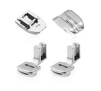 2 Stück Nährafffüße, 2 Stück Reißverschlussfüße, Faltenfüße, Nähsäumfüße, Multifunktionales Nähmaschinenzubehör