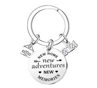 2 Stück neue Zuhause-Schlüsselanhänger, Einweihungsgeschenke, Wohnaccessoires, kreative Schlüsselanhänger, Edelstahl-Schlüsselanhänger, Schlüsselanhänger-Geschenke, perfekt für Freunde und Familie