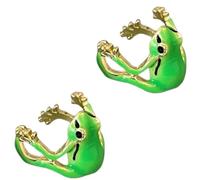2 Stück Neuester Laubfrosch Froschringe | Verstellbare Süße Froschringe | Kreativer Schöner Froschring | Modeaccessoire | Offener Förmiger Zarter Schmuck | Süße Geschenke Für Freundin, Mutter