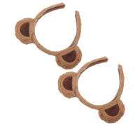 2 Stück-pack Plüsch Bärenohren Stirnband Braun, Leicht