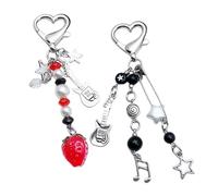 2 Stück Perlen-Schlüsselanhänger, Y2K-Schlüsselanhänger, Kreative Personalisierte Schlüsselanhänger, Modische Und Vielseitige Anhänger, Taschenanhänger, Handyanhänger, Mädchen-Schlüsselanhänger