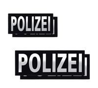 2 Stück Polizei Patches Reflektierende,Abnehmbare Militär Polizei Patches für Polizeiuniform, Polizeiweste Einsatztasche Jacke oder Rucksack Cosplay,1 Klein + 1 Groß
