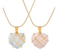 2 Stück Prinzessin Schmuckset Prinzessin Herz Kette Rose Herz Kette