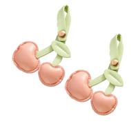 2 Stück PU Kirsch Taschenanhänger,Süße Cherry Bag Charms aus Leder,Perfekt für Handtaschen&Geldbörsen,Modische Anhänger für Taschen,Ideal als Geschenk für Damen,Anhänger für Einen Stilvollen(Rosa)