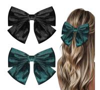 2 Stück Samt-Haarspangen, Schleifen-Haarspangen, Vintage-Haarspangen, Haar-Accessoires, Party-Haarspangen