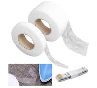 2 Stück Saumband zum Aufbügeln Waschfest, Saumband Selbstklebend mit Maßband, Nahtband Zum Aufbügeln, Selbstklebendes Bügelband zum Reparieren von Stoff, Vorhang, Gardinen, Hosen, Kleidung, Jeans