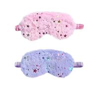 2 Stück Schlaf-Augenmaske Mit Sternmuster, Niedliche Cartoon-Augenmaske, Verdunkelungs-Augenmaske, Weiche, Atmungsaktive Augenmaske, Reise-Augenmaske