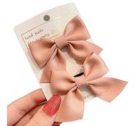 2 Stück Schleifen-Haarspangen, Haarspange Haarschleifen Mädchen, Rutschfeste Krokodil-Haarspangen, Haarschmuck, Mode, Mädchen, Haarschmuck, Frauen, Weihnachten, Hochzeit, Geburtstag (Pink)
