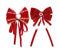 2 Stück Schleifen-Haarspangen, Rote Quasten-Haarspangen, Haar-Accessoires Für Mädchen, Modische Haarspangen-Dekorationen, Haar-Accessoires-Schmuck