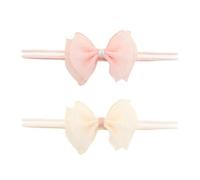 2 Stück Schleifen-Stirnbänder, Chiffon-Stirnbänder, Kinder-Haar-Accessoires, Süße Baby-Mädchen-Stirnbänder, Bekleidungszubehör
