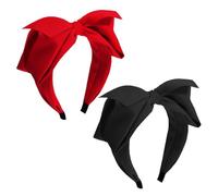 2 Stück Schleifen-Stirnbänder, Retro-Stirnbänder, Breite Stirnbänder, Haarschmuck-Accessoires, Süße Stirnbänder, Damen-Haar-Accessoires