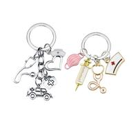 2 Stück Schlüsselanhänger Mit Medizinischem Thema, Geschenk-Schlüsselanhänger, Kreative Schlüsselanhänger, Metall-Schlüsselanhänger, Interessante Schlüsselanhänger