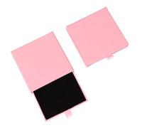 2 Stück Schmuck Geschenkbox Klein,Schmuckbox,Schmuckschachtel,Jewelry Box,Schmuckdose,Geschenkverpackung,Schmuckkästchen Klein,Schmuckschatulle für Taschendekorationen,Weihnachtsgeschenke (Rosa)