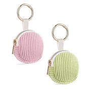 2 Stück Schmuckaufbewahrungs Klein Schmuckkästchen Reise Tragbare Schmucktasche Mädchen Schmuck Reiseetui fuir Damen Schmuck-Organizers schmuckaufbewahrung Ohrringe Armbänder Ringe Etui(Rosa&Grün)