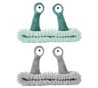 2 Stück Schneckenhaarband, Feste Hautpflege -Stirnband, Kreatives Gesicht Waschen Haarband, Damen Süßes Plüsch -Stirnband, Lustiges Elastisches Stirnband, Frisurdekoration