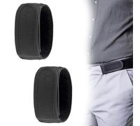 2 Stück Schwarz Gürtel Ohne Schnalle,Schnallenfreier Stretch Elastischer Gürtel Damen Herren Mit Klettverschluss, Unsichtbarer Mehrzweck Flexibler Gürtels Ohne Löcher Für Freizeit Oder Arbeit (M)