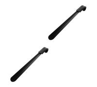 2 Stück Schwarzer Schuhanzieher mit Schuhlöffel für Bequemes Anziehen von Schuhen Robustes Langlebiges Hilfsmittel