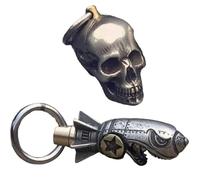 2 Stück Shark Rakete Bomb Schlüsselanhänger, Shark Bomb Schlüsselanhänger, Totenkopf Flasche Schlüsselanhänger, 2024 Neu Schädel Schlüsselanhänger, Hai Rakete Schlüsselanhänger (2 Stück - Mix)