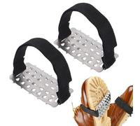 2 Stück Spikes für Schuhe Winter, rutschfeste Eiskrallen Mit 5 26 Stahlstollen, Antirutsch Spike zum Überziehen Ice Grips Für Winter Und Schnee Und Wandern Gehen Klettern Angeln Dachdecken Golf