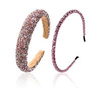 2 Stück Stirnbänder Mit Diamanten, Stirnband-Dekoration Für Mädchen, Modische Haar-Accessoires, Kleidungszubehör-Stirnbänder, Geeignet Für Hochzeitsfeiern