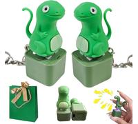 2 Stück Stressabbau Erwachsene Schlüsselanhänger Set, Eidechse Tastatur Anhänger, Tastatur Schlüsselanhänger, Echse Anhänger zur Linderung von Angst, Spannung und Konzentration (2 Stück Eidechse)