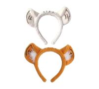 2 Stück Tiger-Stirnbänder, Süße Plüsch-Stirnbänder, Gesichtswasch-Stirnbänder, Cosplay-Haar-Accessoires, Bekleidungszubehör